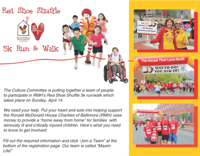 Red shoe Shuffle 5K run and walk Flyer