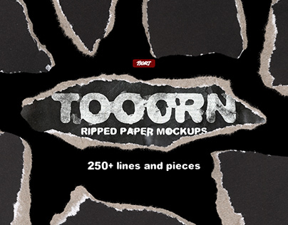 "TOOORN" - Torn and Ripped Paper Mockups & Textures