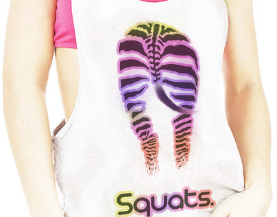 Squats. Loose workout Tank Top Design