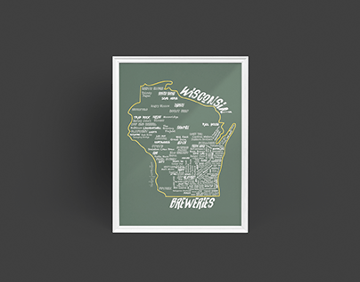 Wisconsin Breweries Poster