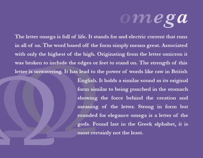 Omega: Early Letterform