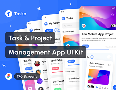 Taska - Task & Project Management App UI Kit