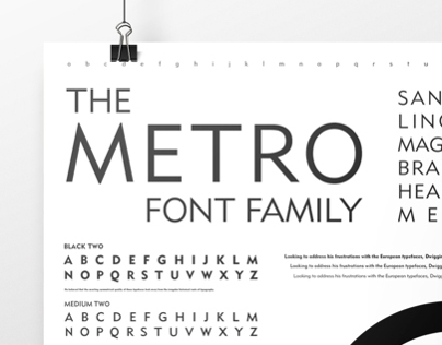 Metro Type Specimen Poster