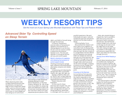 Spring Mountain Lake Newsletter page 1