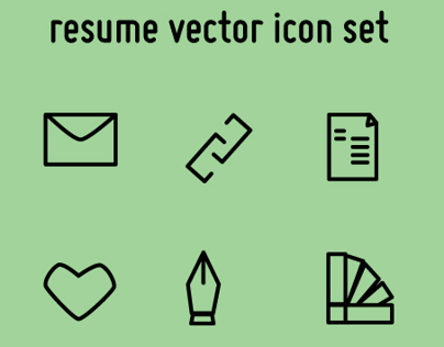 Resume Vector Icon set // free download