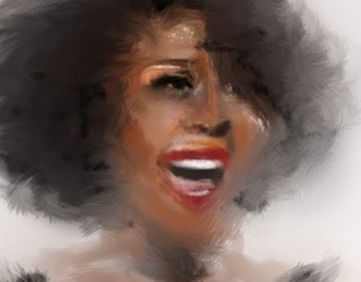 Whitney Houston Digital Painting