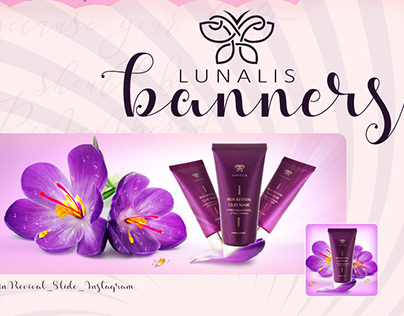 Lunalis Cosmetics Web Banners and Social Networks