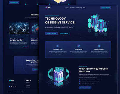 IT Services and Technology landing page website.
