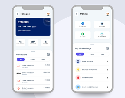 Virtual Credit Card Payment App Design Concept
