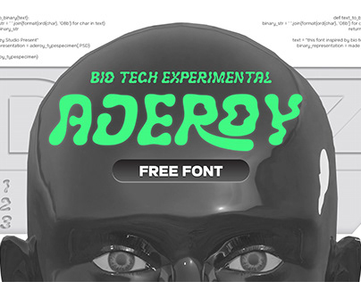Aderoy – Experimental Bio Tech Font - FREE FONT