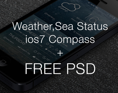 Weather,Sea Status & ios7 compass +FREE PSD