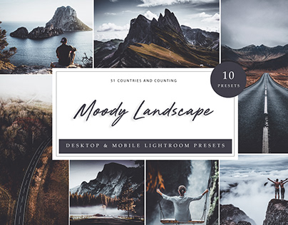 Moody Landscape Lightroom Preset Pack, Outdoor Presets
