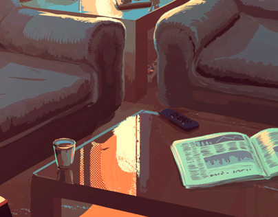 Empty room - Animated gif illustration