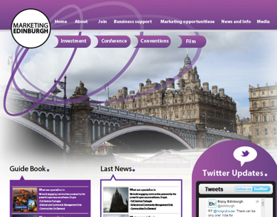 Marketing Edinburgh homepage & app