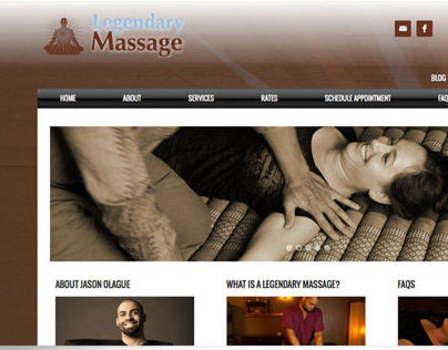 Legendary Massage (website design)