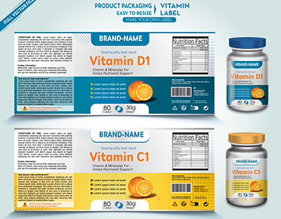 Vitamin Label & Packaging, Multivitamin