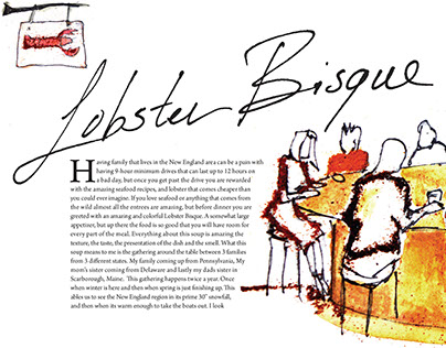 Lobster Bisque "Ctrl.Alt.Eat" Cook Book Spreads