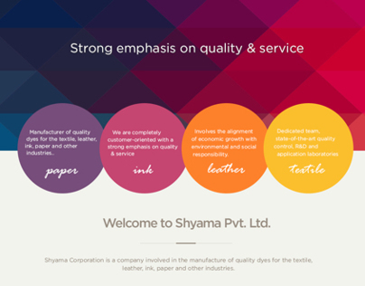 Shyama Corporations // UI Design