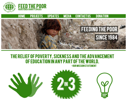 ISRA-UK Feed The Poor Home Page Concept