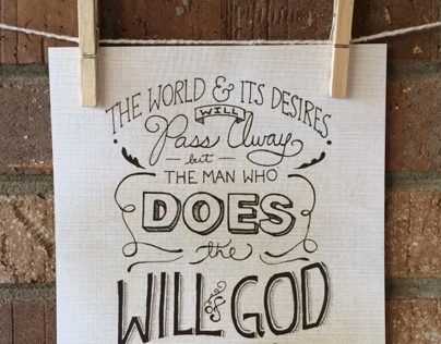 Will of God Hand-lettered Print