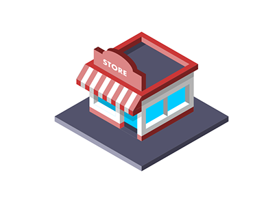 Shop-Isometric Illustration