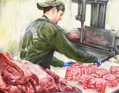 Journalistic Illustration: Butcher