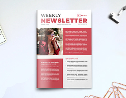 Weekly Newsletter InDesign Template