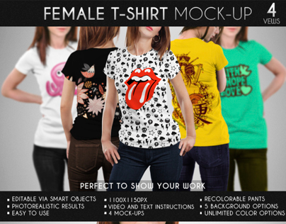 Female T-Shirt Mock-Up