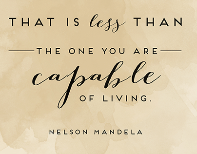 Nelson Mandela Quote Typography Print