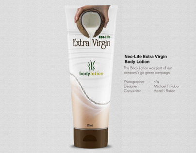 Neo-Life Extra Virgin Body Lotion Label