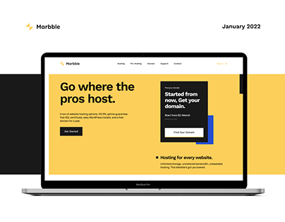 Marbble - Hosting Landing Page