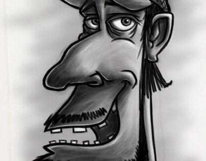 Redneck 1 Cartoon Character Sketch