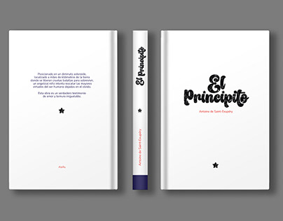 Diseño de cubiertas tipográfica para "El principito".