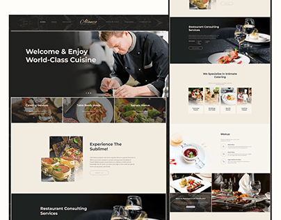 Personal Chef & Wedding Website Landing Page