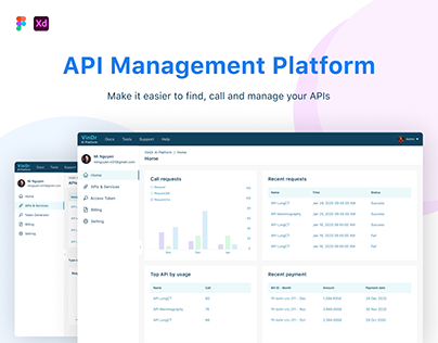API Management Platform - Dashboard Multiple Charts
