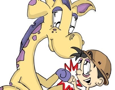 Giraffe & Boy