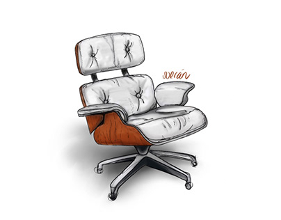 Eames Lounge Chair Sketch