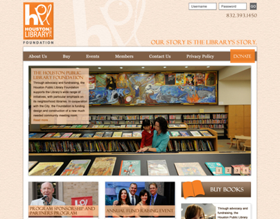 Houston Public Library Foundation Website Design