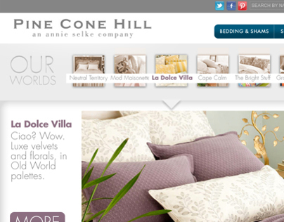 eCommerce site for Pine Cone Hill