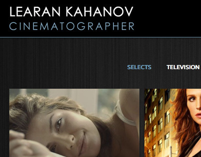 Learan Kahanov | Cinematographer Website Design