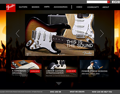 Fender Website Redesign