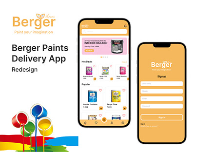 Berger Paints Delivery App - Redesign