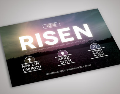 Easter Sunday Template Set (He is Risen)