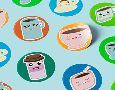Coffee Cups Sticker Pack