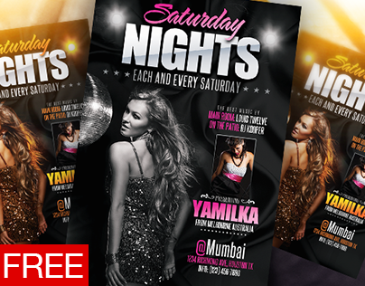 FREE Saturday Nights Flyer Template