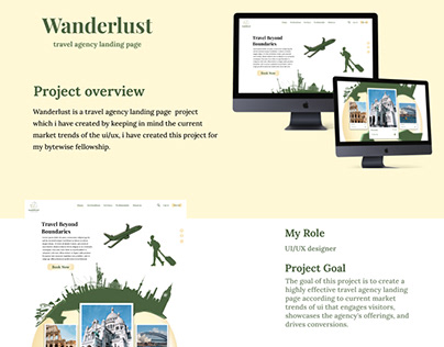 Wanderlust (travel agency landing page/CaseStudy)