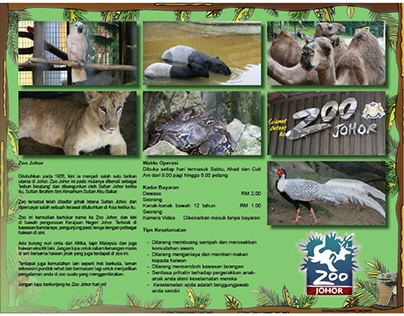 Brochure for Zoo Johor
