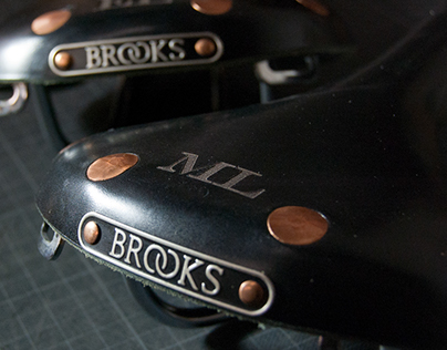 Laser engraved pesonalized Brooks saddle