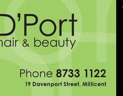 D'Port Hair & Beauty Business Card