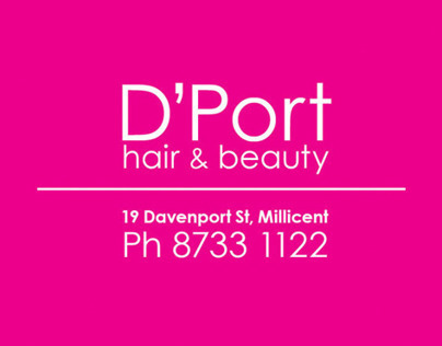 D'Port Hair & Beauty Business Card